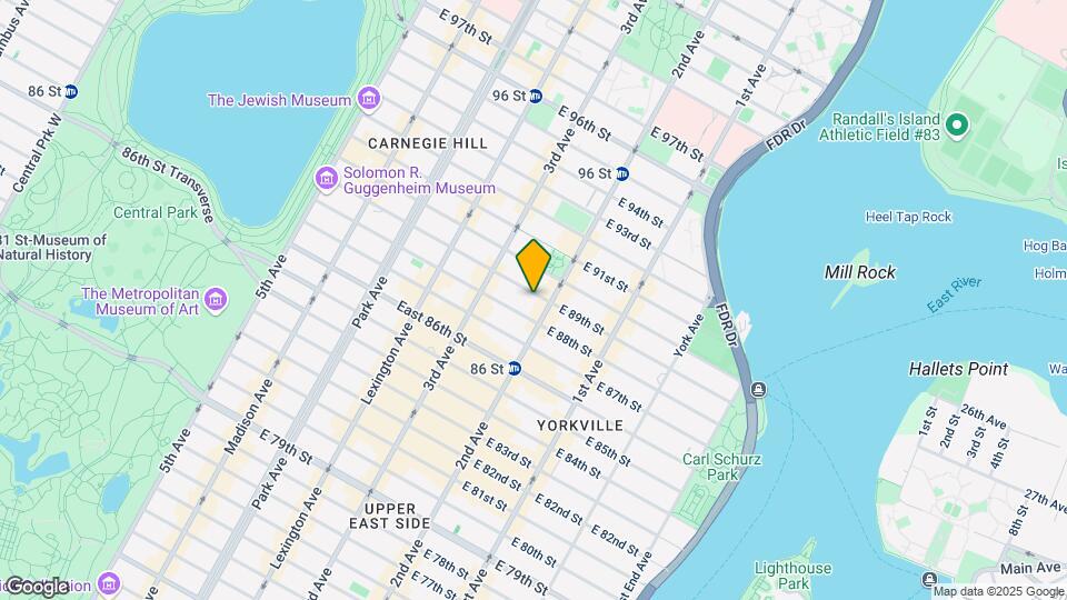 242 E 89th St Map and Location Details
