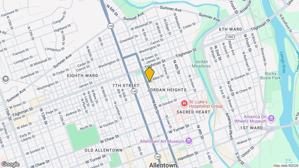 537 N 6th St Map and Location Details