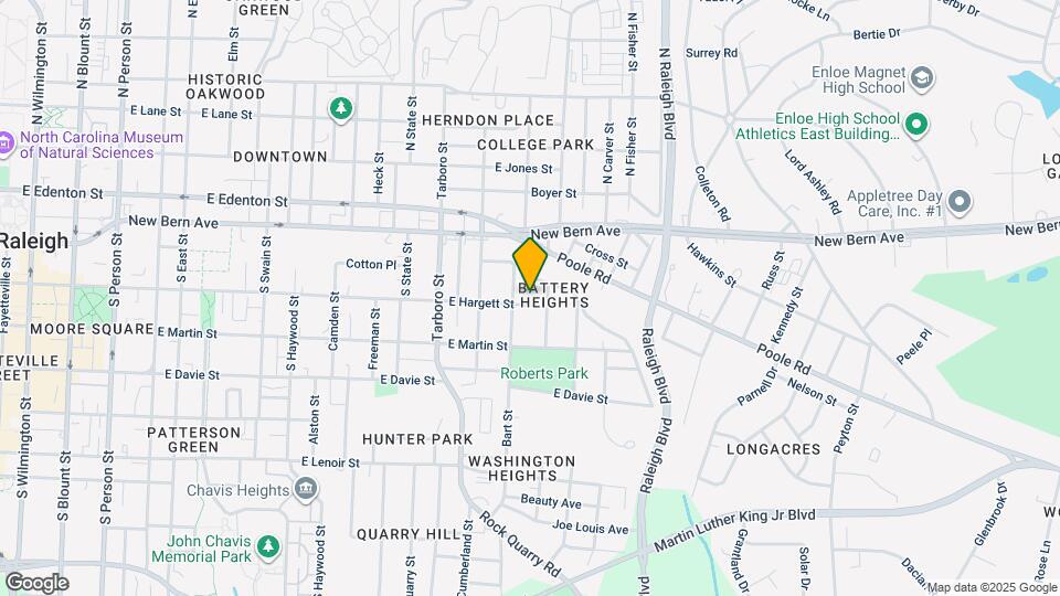 1307 E Hargett St Map and Location Details