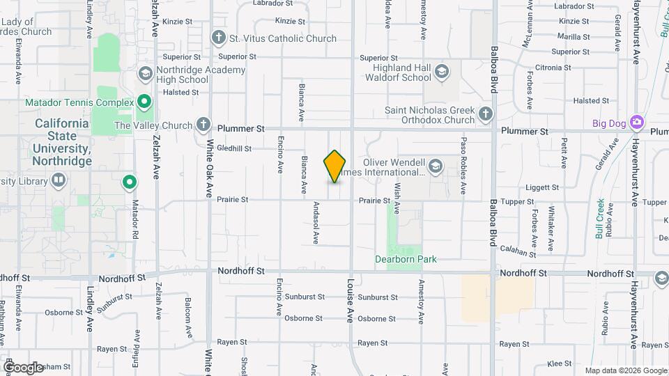 9322 Lasaine Ave Map and Location Details