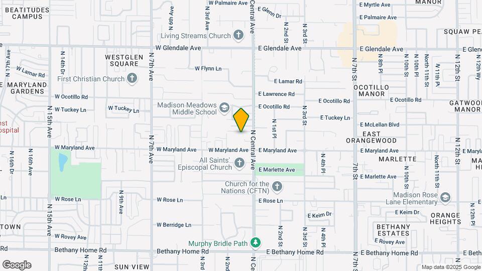 6536 N Central Ave Mapa y Detalles de la Ubicación