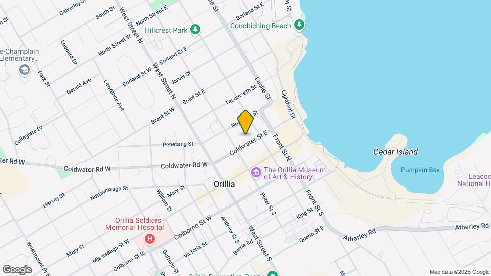 60 Coldwater St E Map and Location Details