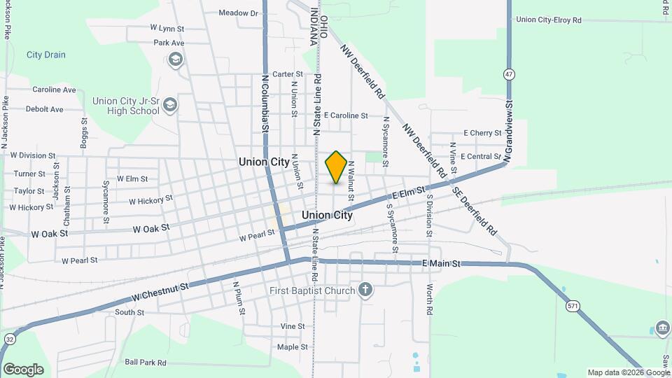 201 E Oak St Map and Location Details