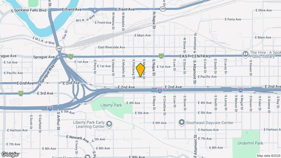 1822 E Pacific Ave Map and Location Details