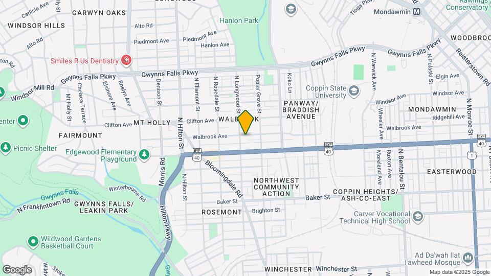 2945 Walbrook Ave Mapa y Detalles de la Ubicación