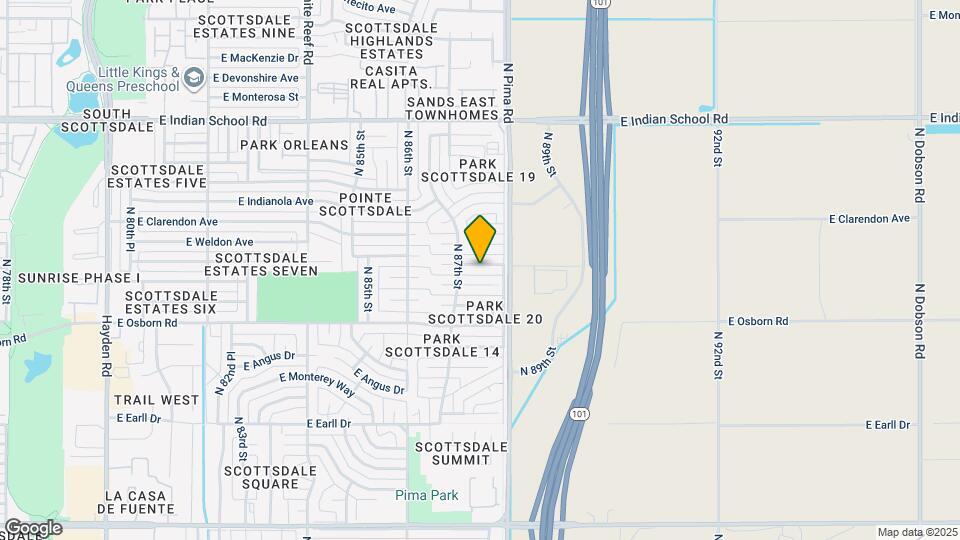 8719 E Columbus Ave Map and Location Details