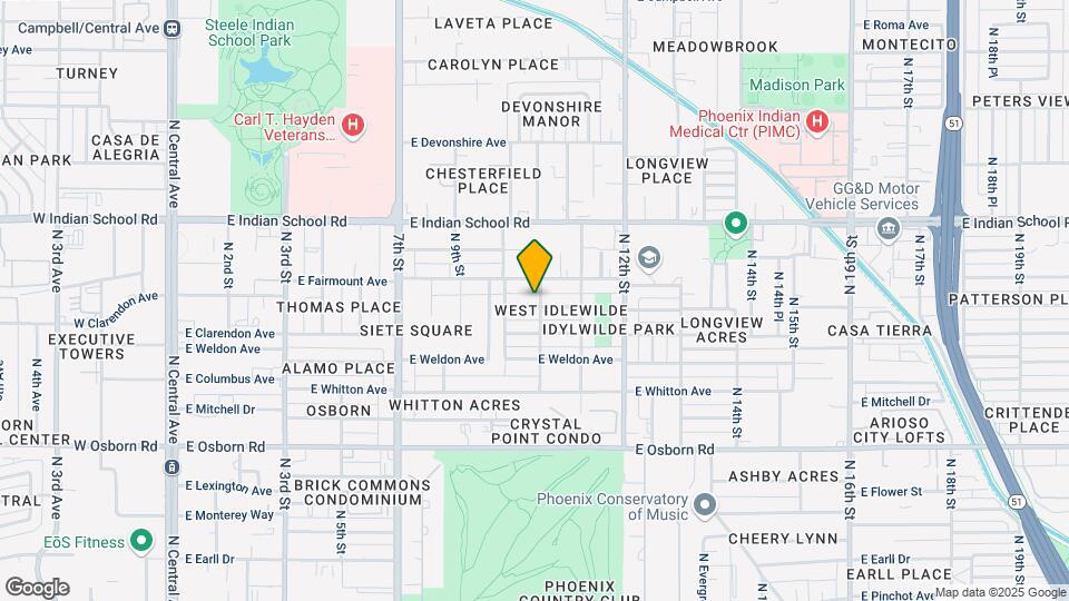 1030 E Indianola Ave Map and Location Details