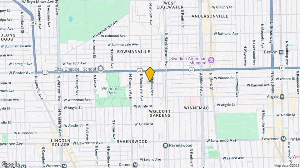 1907 W Winona St, Unit 2 Map and Location Details