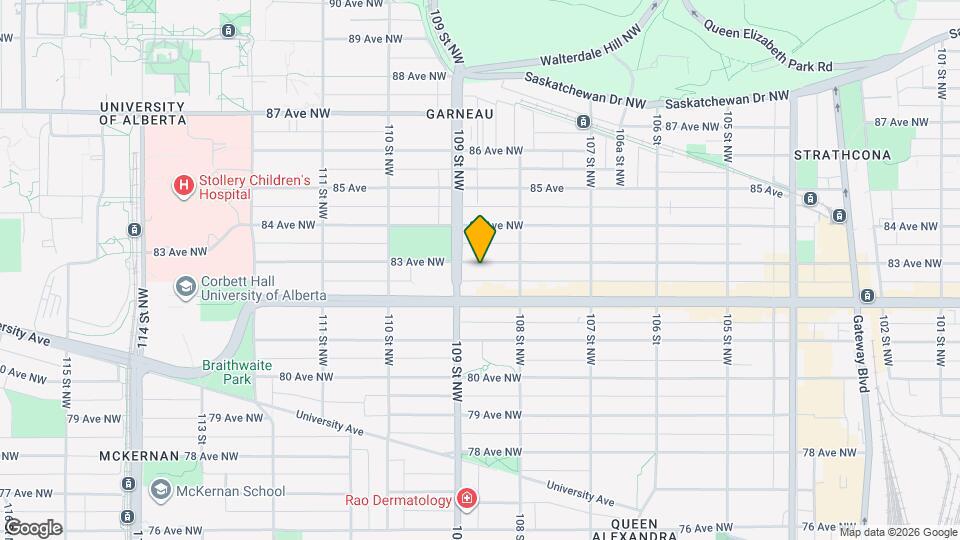 10837-10883 83 Ave NW Map and Location Details