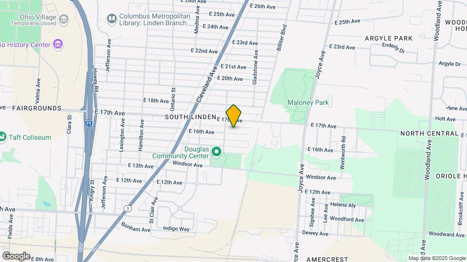 1322 E 16th Ave Mapa y Detalles de la Ubicación