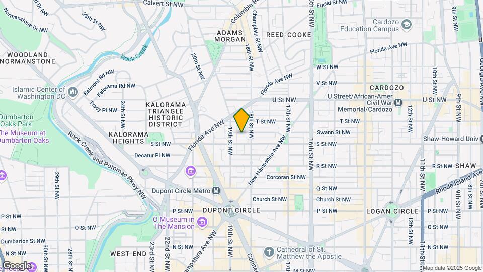 1828 Swann St NW Mapa y Detalles de la Ubicación