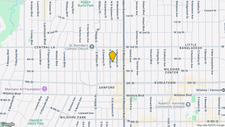 420 S St Andrews Pl Map and Location Details