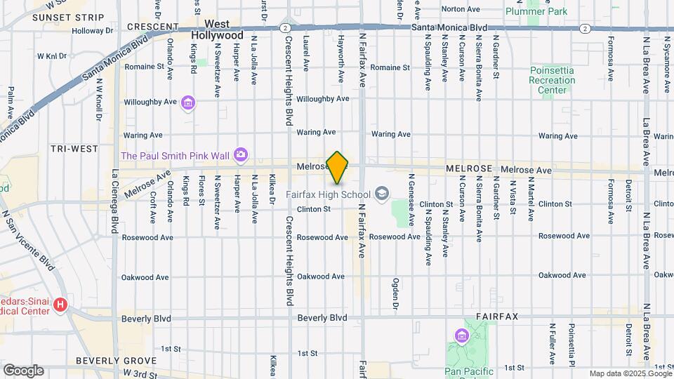 633 N Hayworth Ave Mapa y Detalles de la Ubicación