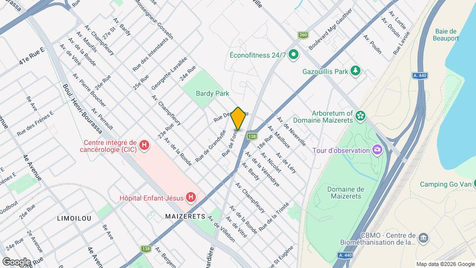 2100 De Fondville Rue Map and Location Details