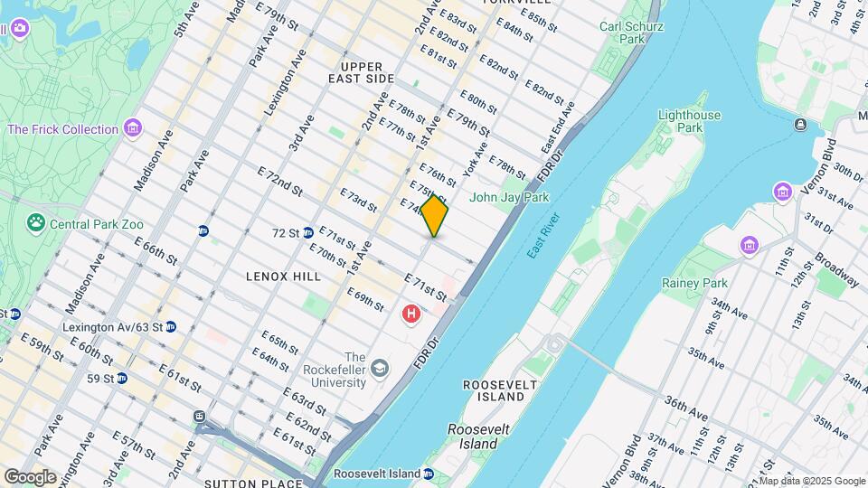 500 E 73rd St Map and Location Details