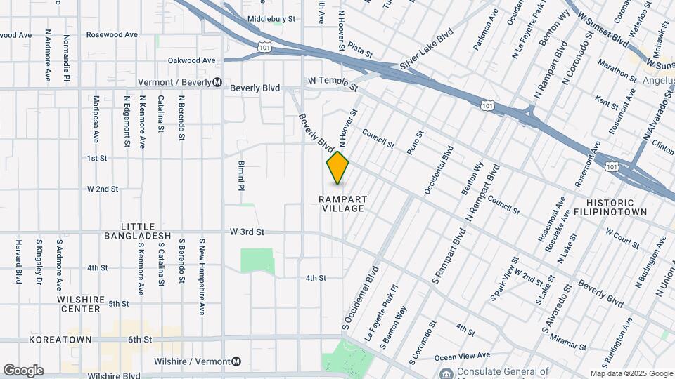157 S Hoover St Map and Location Details