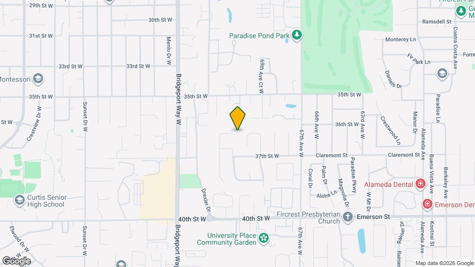 7103 36th St W Map and Location Details