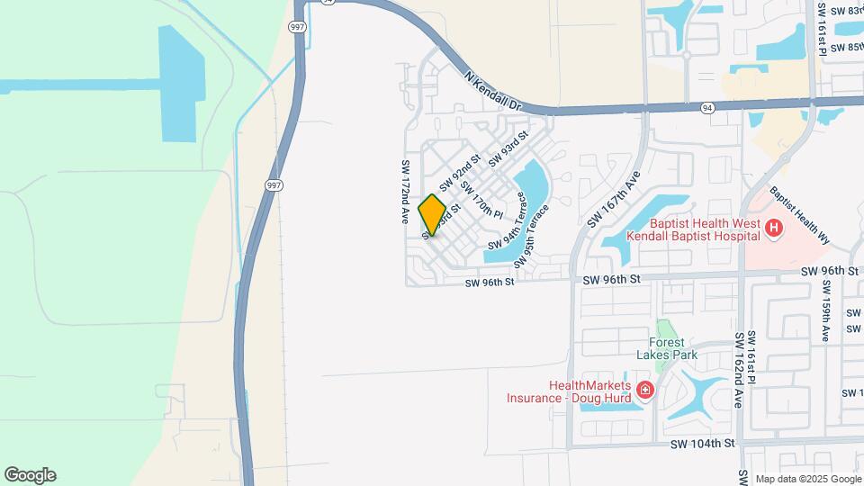 9341 SW 171st Ct Map and Location Details