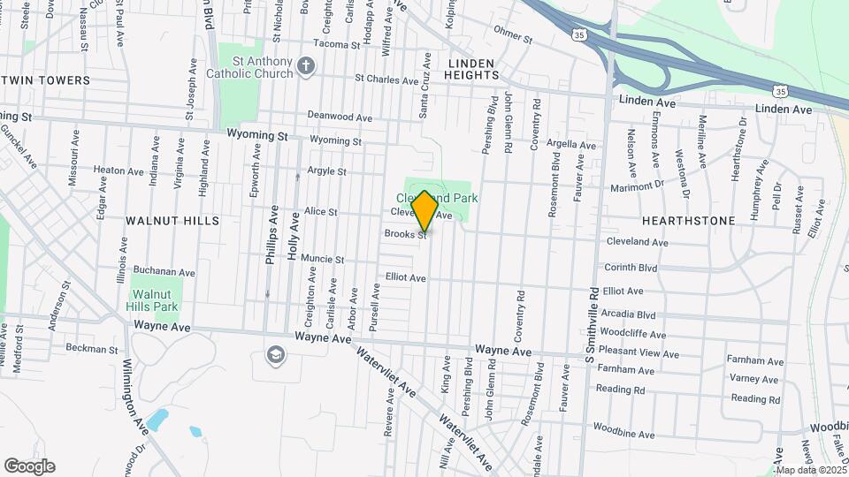 1725-1727 Brookline Ave Map and Location Details