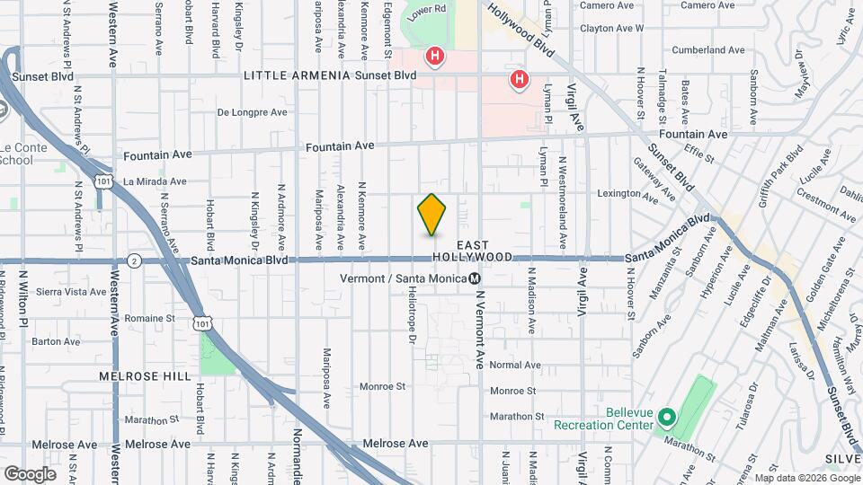 1121 N Berendo St Map and Location Details