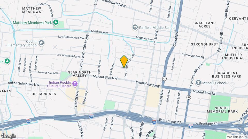 704 La Poblana Rd NW Map and Location Details