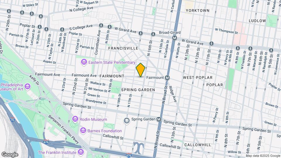 1616 Fairmount Ave Map and Location Details