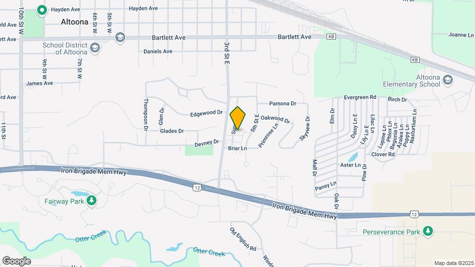 1127 Sunset Ln Map and Location Details