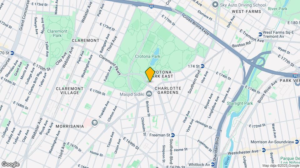 1490 Crotona Park E Map and Location Details
