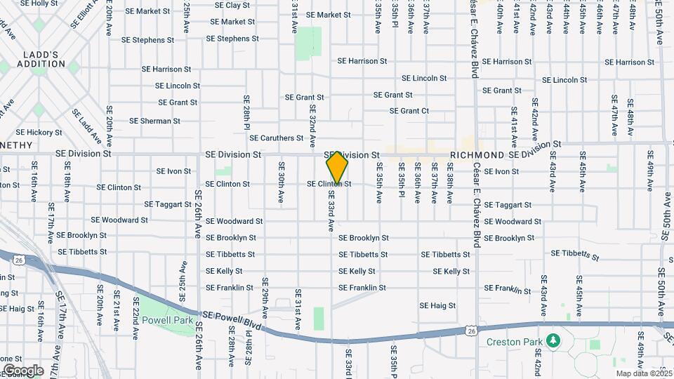 3304 SE Clinton St Mapa y Detalles de la Ubicación