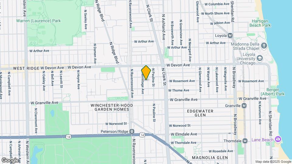 6321 N Hermitage Ave Map and Location Details