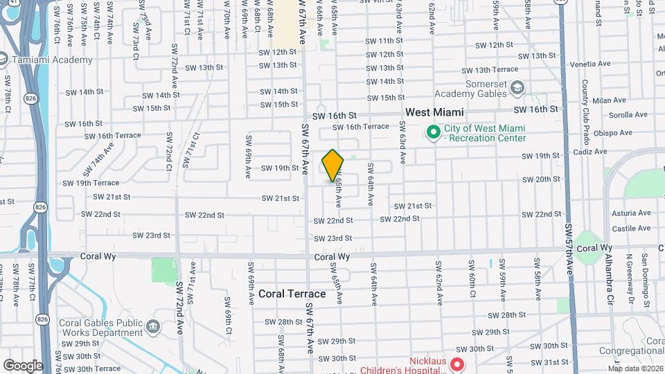 6510 SW 20th St Map and Location Details