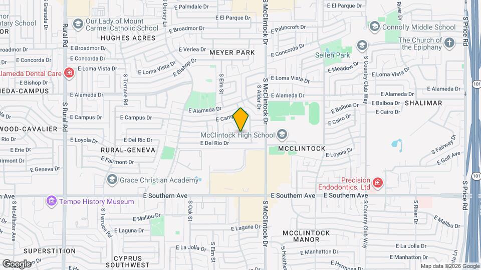 1639 E Wesleyan Dr Map and Location Details