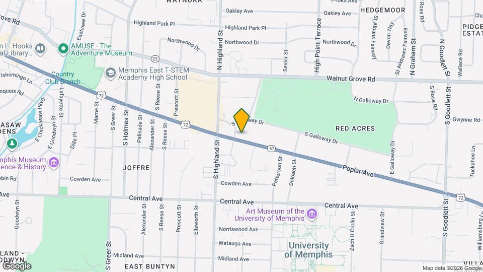 3558 Poplar Ave Map and Location Details