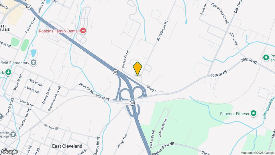 2295 Shady Ln Map and Location Details