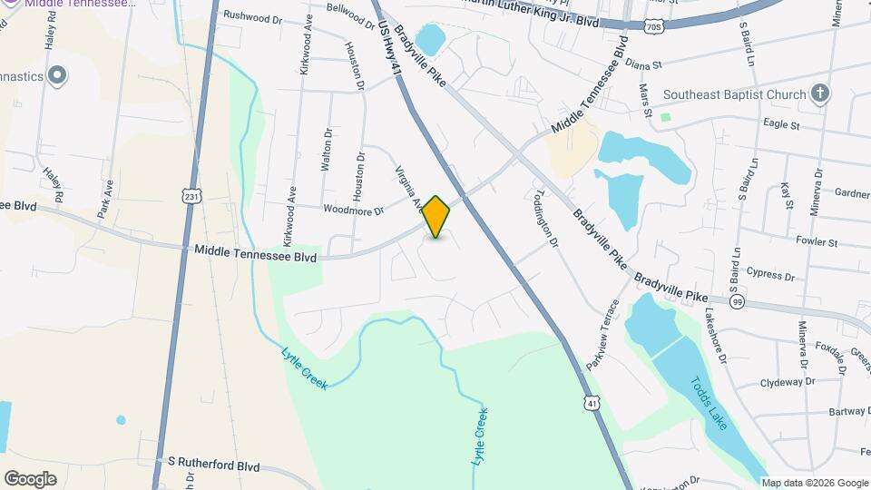 1280 Middle Tennessee Blvd, Unit sanbryn Hall condominiums F15 Map and Location Details