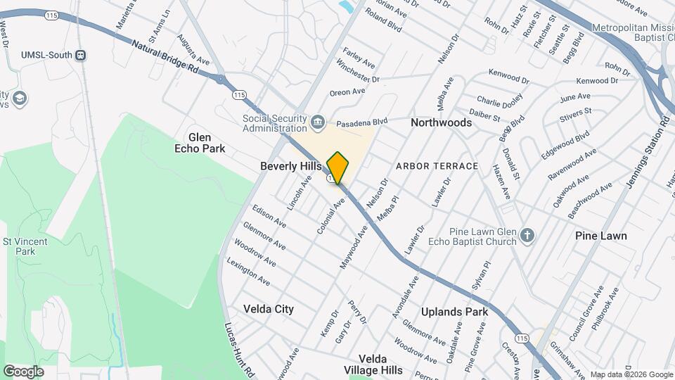 7016 Natural Bridge Rd Mapa y Detalles de la Ubicación