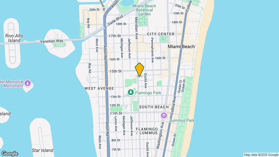 1425 Meridian Ave Mapa y Detalles de la Ubicación