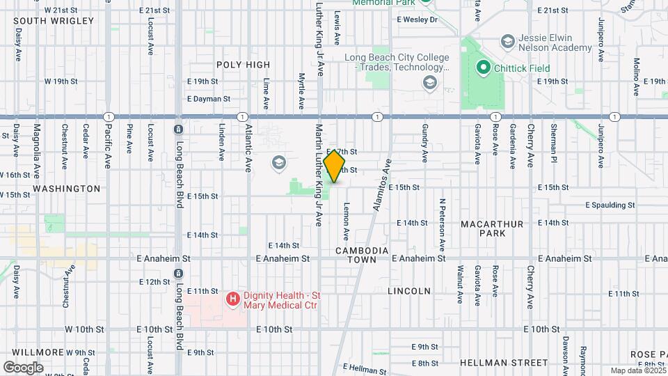 1032 E 15th St, Unit 1032 Map and Location Details