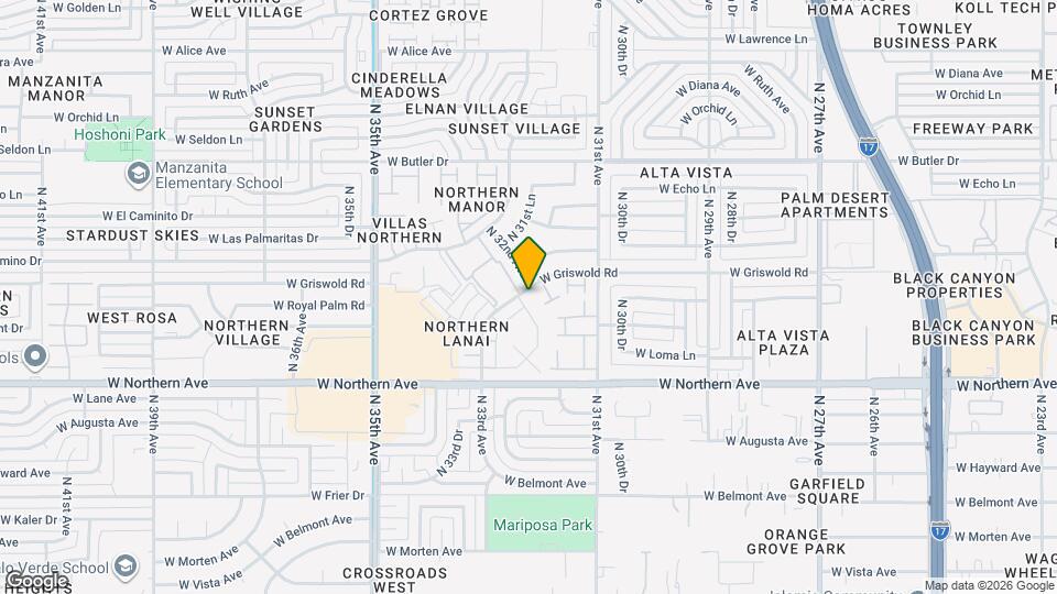 8135 N 32nd Dr Map and Location Details