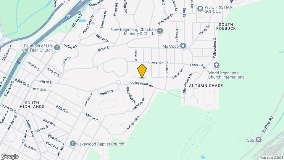 8820 Valley Brook Rd Map and Location Details