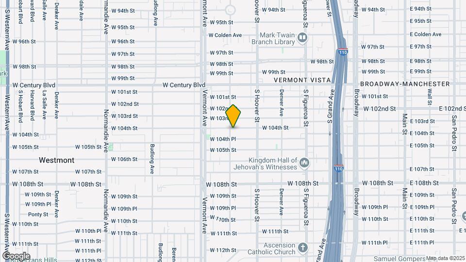 758 W 104th St Mapa y Detalles de la Ubicación