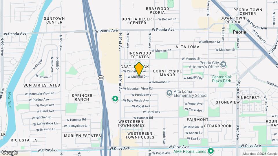 8937 W Malapai Dr Map and Location Details