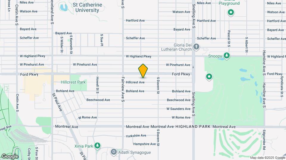 1753 Hillcrest Ave Map and Location Details