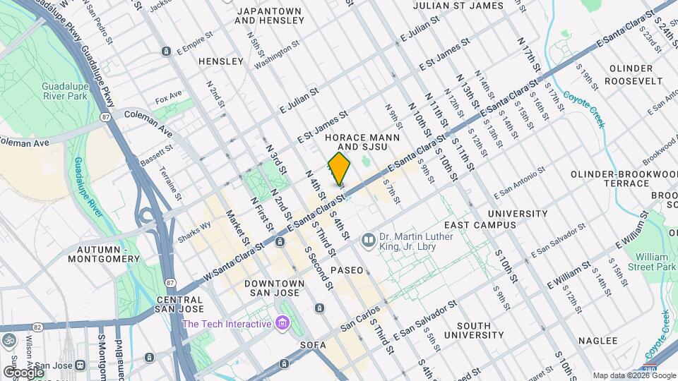 181 E Santa Clara St Map and Location Details