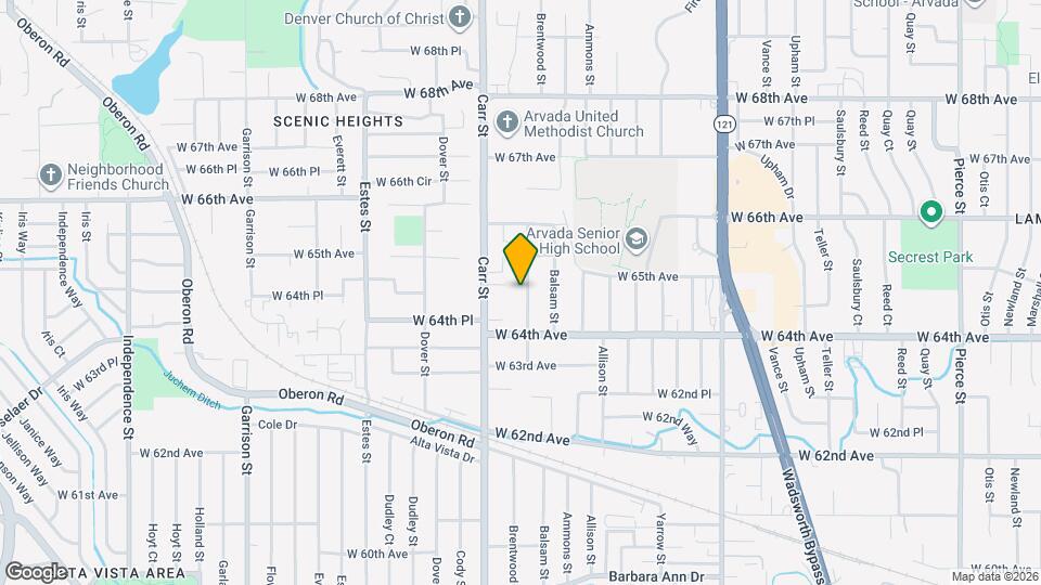 6459 Brentwood St Map and Location Details