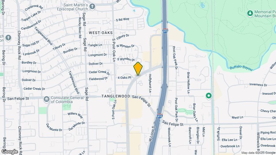 1409 Post Oak Blvd Map and Location Details