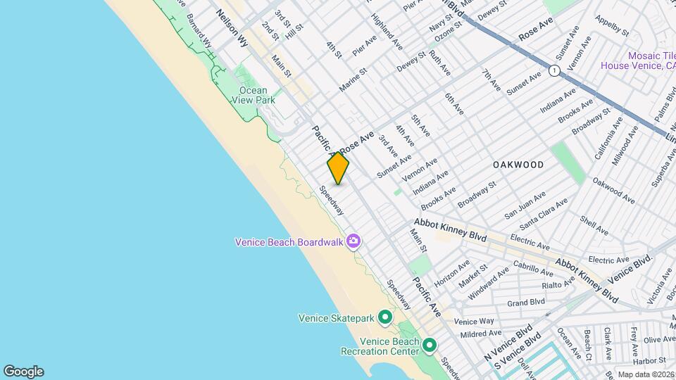 33 Paloma Ave, Unit #1 Map and Location Details