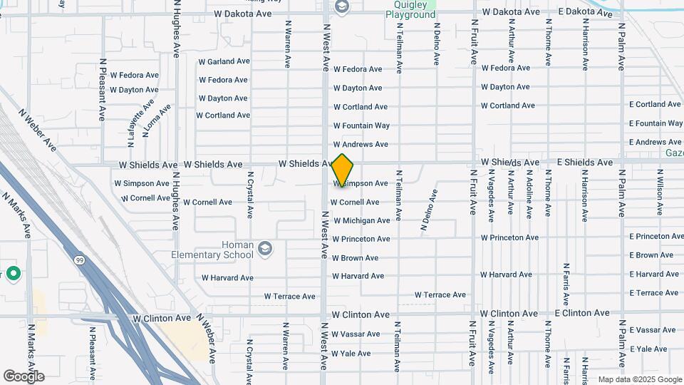 1203 W Simpson Ave Map and Location Details