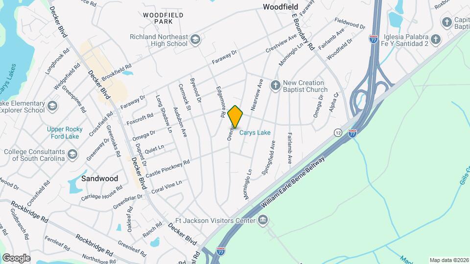 1722 Overhill Rd Map and Location Details