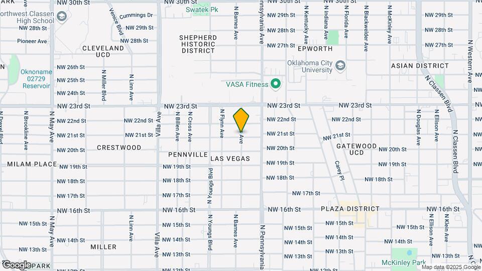 2203 N Barnes Ave Map and Location Details